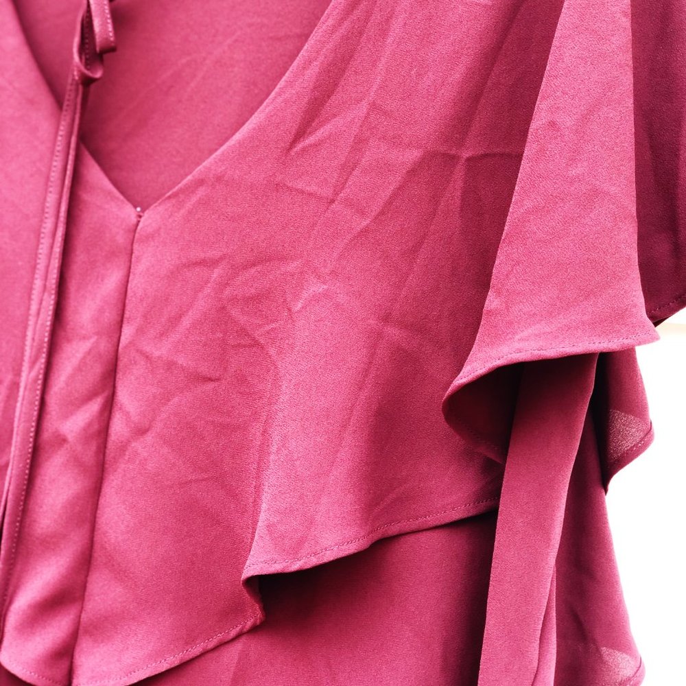 LOFT flowy maroon blouse - Picture 5 of 6